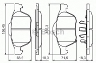 Комплект тормозных колодок BOSCH 0 986 494 485