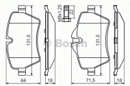 Комплект тормозных колодок BOSCH 0 986 494 489