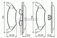 Комплект тормозных колодок BOSCH 0 986 494 495