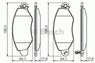 Комплект тормозных колодок BOSCH 0 986 494 037