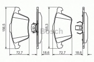 Комплект тормозных колодок BOSCH 0 986 494 492