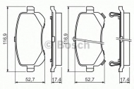 Комплект тормозных колодок BOSCH 0 986 494 496