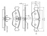 Комплект тормозных колодок BOSCH 0 986 TB2 032