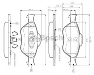 Комплект тормозных колодок BOSCH 0 986 TB2 812