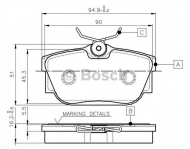 Комплект тормозных колодок BOSCH 0 986 TB2 813