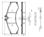 Комплект тормозных колодок BOSCH 0 986 TB2 037
