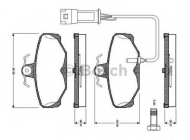 Комплект тормозных колодок BOSCH 0 986 TB2 105