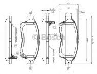 Комплект тормозных колодок BOSCH 0 986 TB2 222