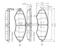 Комплект тормозных колодок BOSCH 0 986 TB2 319