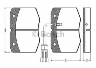 Комплект тормозных колодок BOSCH 0 986 TB2 696