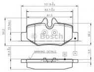 Комплект тормозных колодок BOSCH 0 986 TB2 883