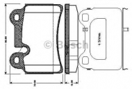 Комплект тормозных колодок BOSCH 0 986 TB3 075