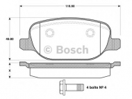 Комплект тормозных колодок BOSCH 0 986 TB3 122