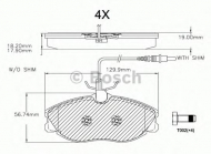 Комплект тормозных колодок BOSCH F 03A 150 026