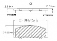 Комплект тормозных колодок BOSCH F 03B 150 012