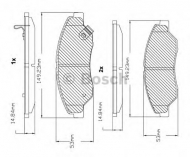 Комплект тормозных колодок BOSCH F 03B 150 057