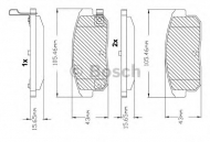 Комплект тормозных колодок BOSCH F 03B 150 097