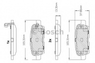 Комплект тормозных колодок BOSCH F 03B 150 099