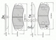 Комплект тормозных колодок BOSCH F 03B 150 106