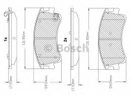 Комплект тормозных колодок BOSCH F 03B 150 115