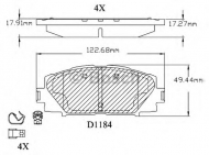 Комплект тормозных колодок BOSCH F 03B 150 166