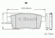 Комплект тормозных колодок BOSCH F 03B 150 176
