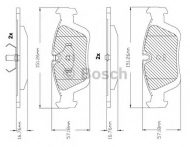 Комплект тормозных колодок BOSCH F 03B 150 243