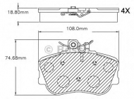 Комплект тормозных колодок BOSCH F 03B 150 251