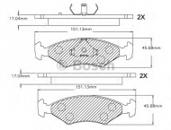 Комплект тормозных колодок BOSCH F 03B 150 253