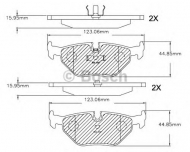 Комплект тормозных колодок BOSCH F 03B 150 266