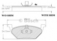 Комплект тормозных колодок BOSCH F 03B 150 284