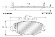 Комплект тормозных колодок BOSCH F 03B 150 315