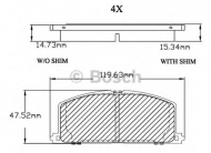 Комплект тормозных колодок BOSCH F 03B 150 406