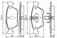 Комплект тормозных колодок BOSCH 0 986 494 002