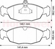 Комплект тормозных колодок BENDIX 571924B