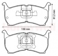 Комплект тормозных колодок BENDIX 572320B