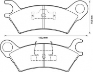Комплект тормозных колодок BENDIX 572372B