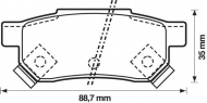 Комплект тормозных колодок BENDIX 572137B