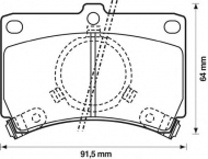 Комплект тормозных колодок BENDIX 572144B