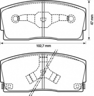 Комплект тормозных колодок BENDIX 572164B