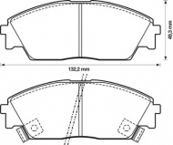 Комплект тормозных колодок BENDIX 572330B