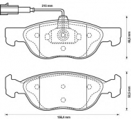 Комплект тормозных колодок BENDIX 573042B
