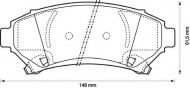 Комплект тормозных колодок BENDIX 573063B