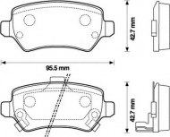 Комплект тормозных колодок BENDIX 573122B