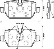 Комплект тормозных колодок BENDIX 573136B