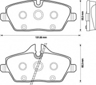 Комплект тормозных колодок BENDIX 573137B
