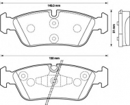 Комплект тормозных колодок BENDIX 573138B