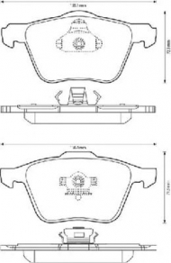 Комплект тормозных колодок BENDIX 573142B