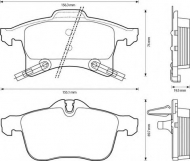 Комплект тормозных колодок BENDIX 573153B
