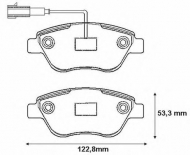 Комплект тормозных колодок BENDIX 573170B
